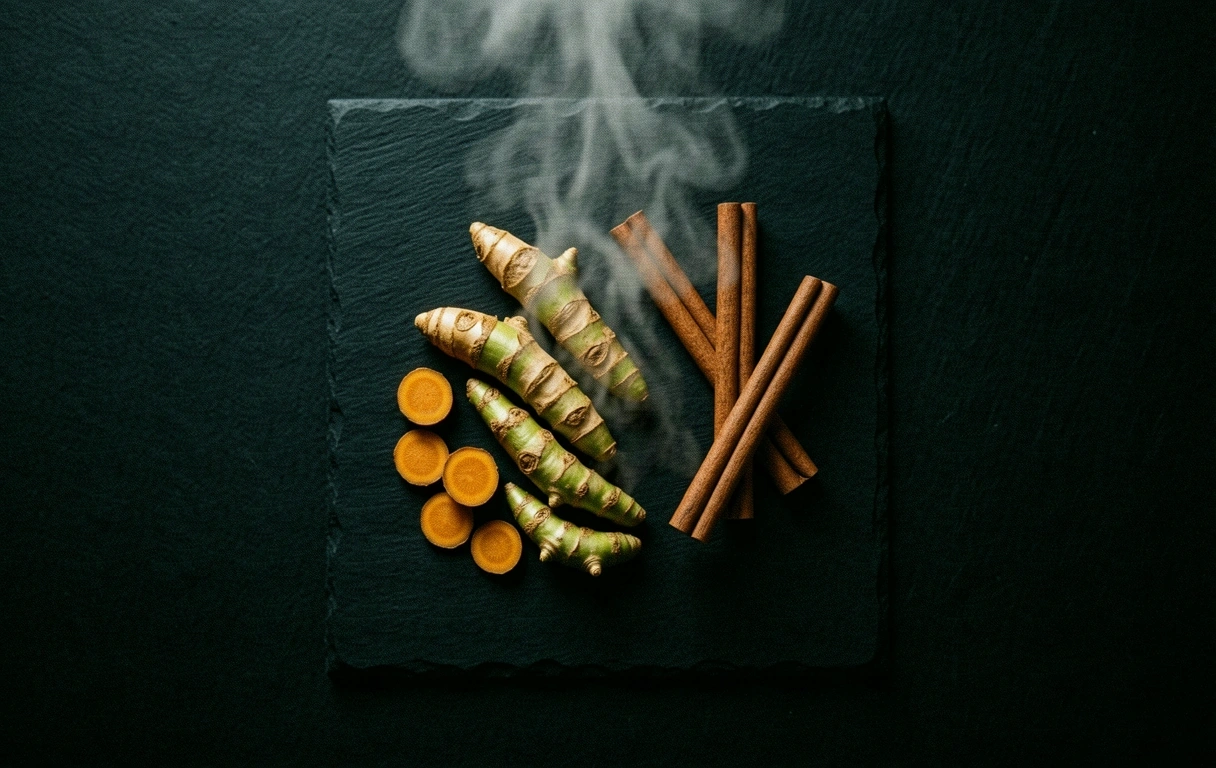 Tekstur rempah dapur profesional